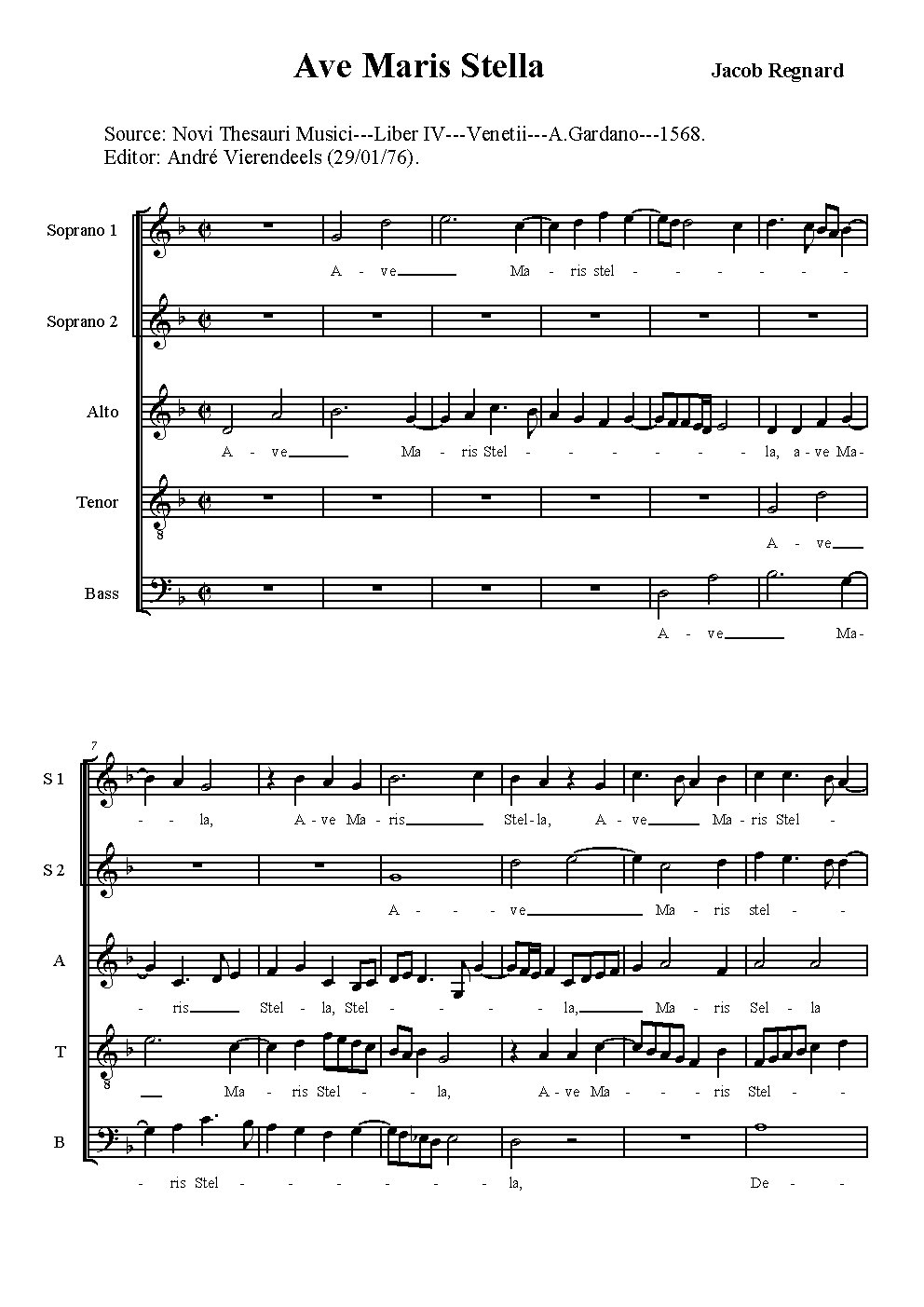 Ave maris stella - Choir Script PDF Thumbnail
