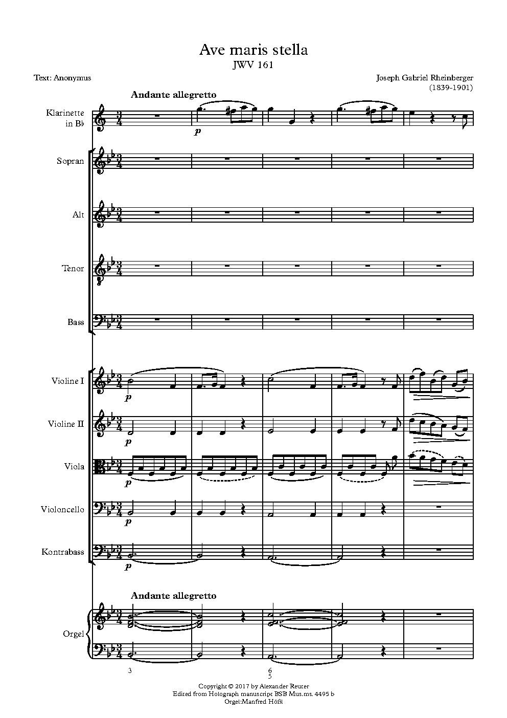 Ave Maris Stella JWV 161