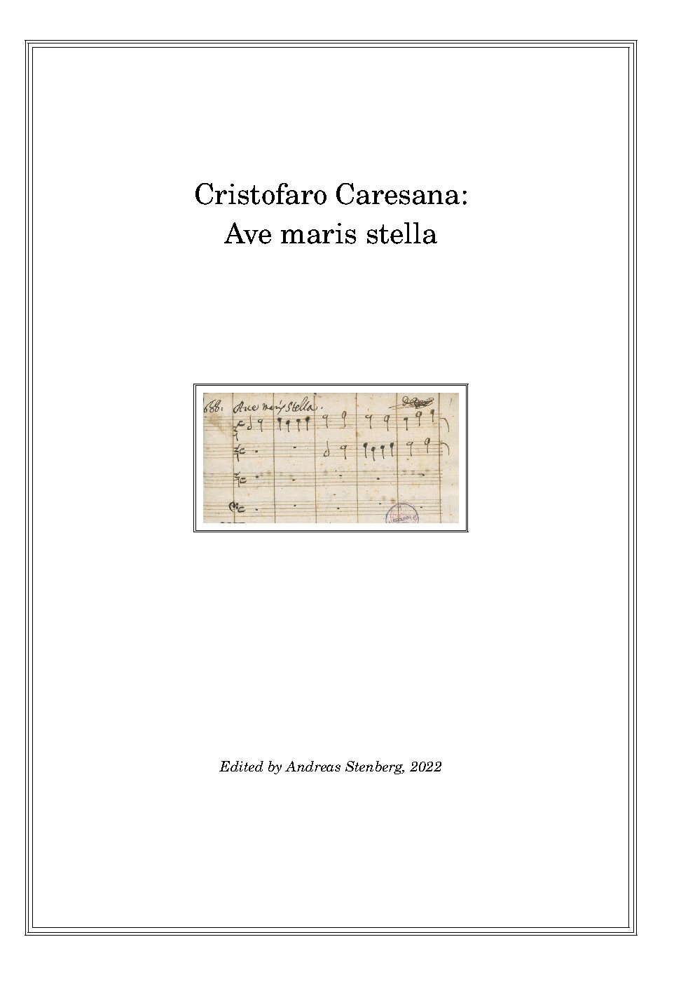 Ave maris stella - Choir Script PDF Thumbnail