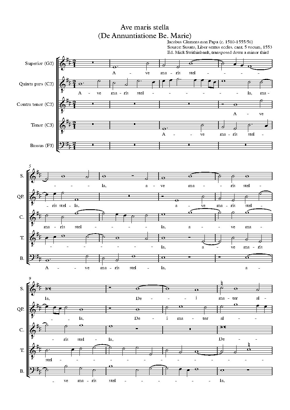 Ave maris stella - Choir Script PDF Thumbnail