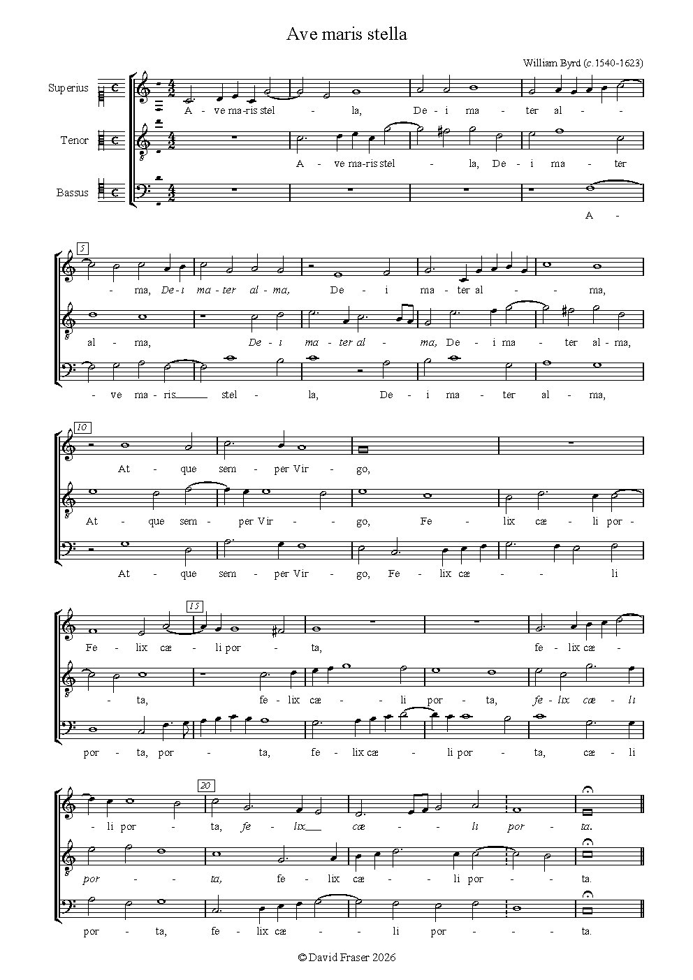 Ave maris stella - Choir Script PDF Thumbnail