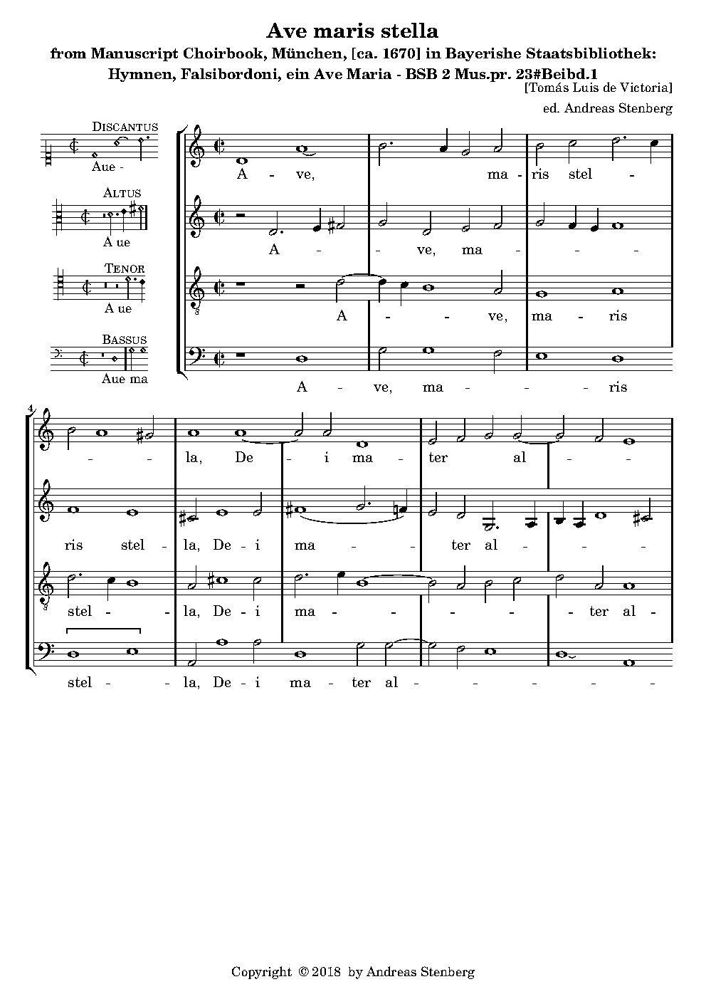 Ave maris stella (odd verses)
