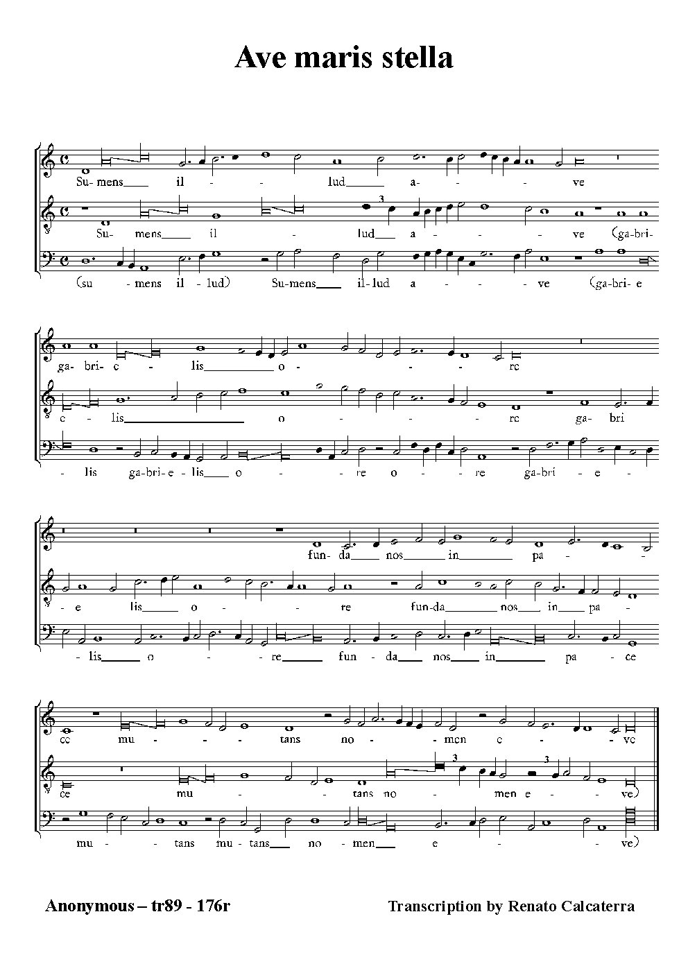 Ave maris stella VI