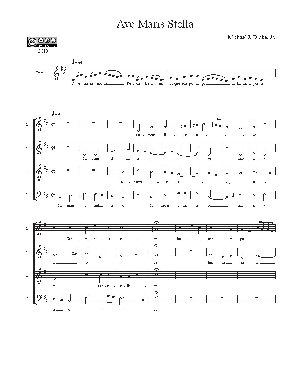 Ave maris stella - Choir Script PDF Thumbnail