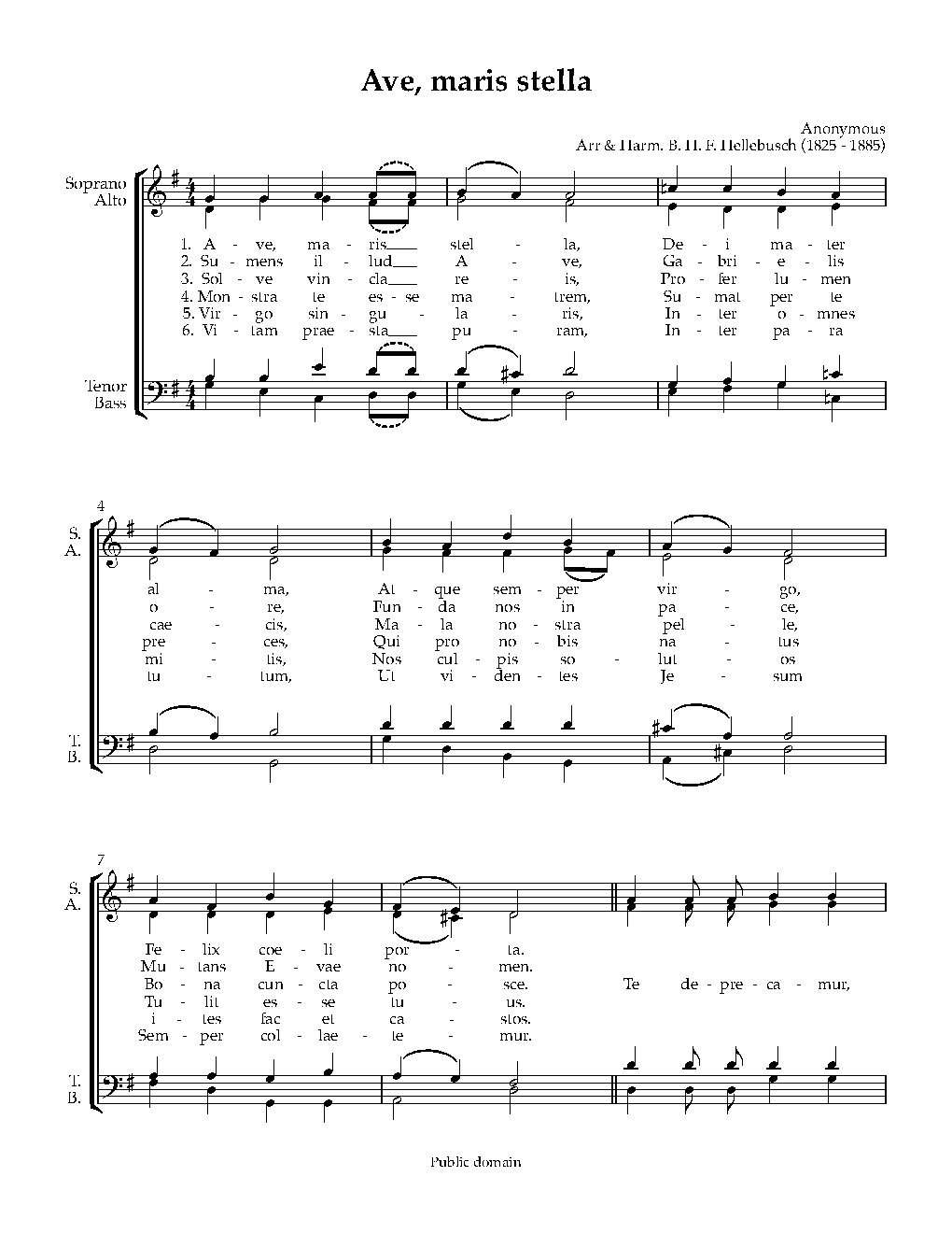 Ave maris stella 2 - Choir Script PDF Thumbnail