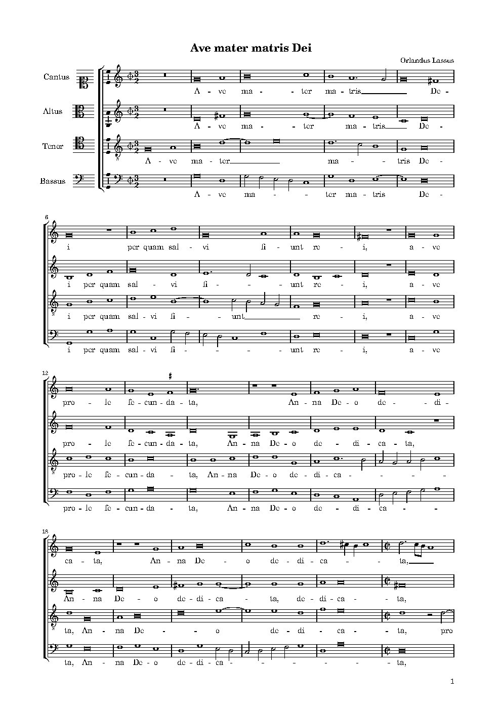 Ave mater matris Dei