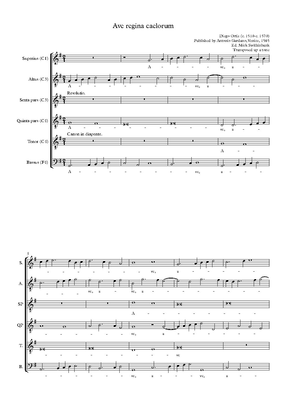 Ave regina - Choir Script PDF Thumbnail