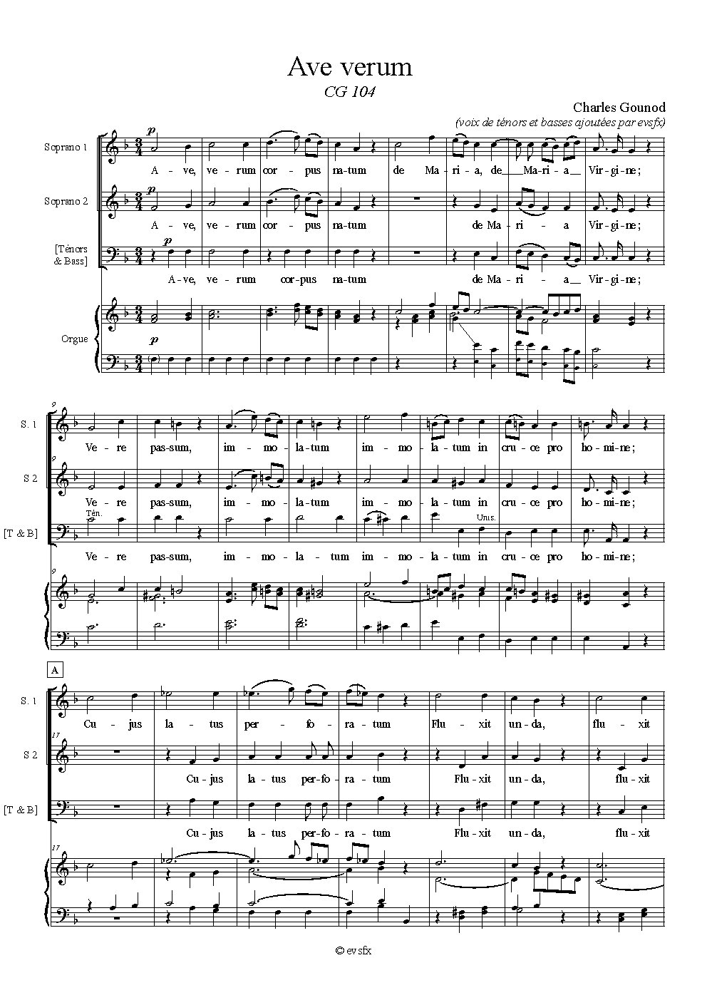 Ave verum, CG 104
