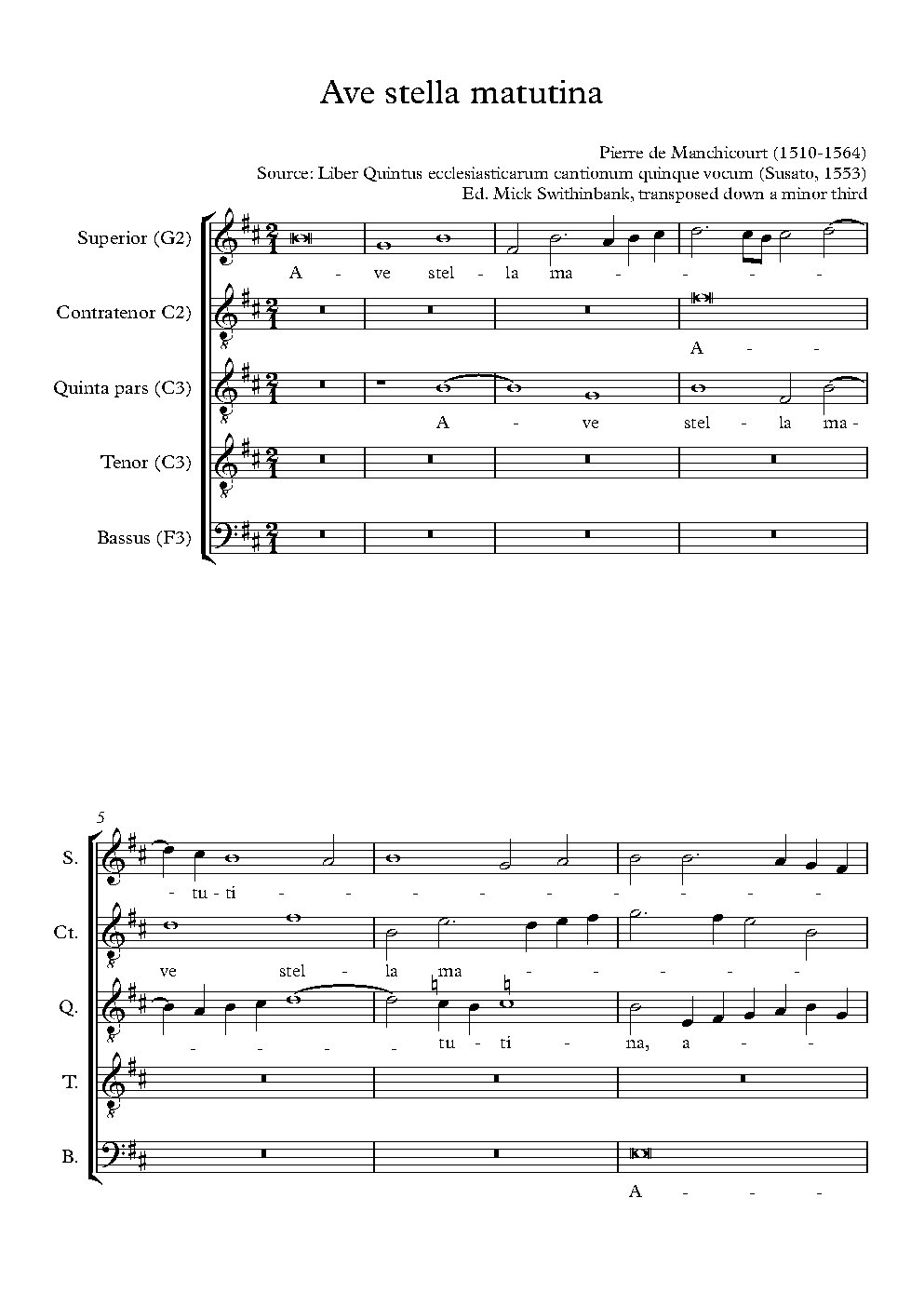 Ave stella matutina - Choir Script PDF Thumbnail