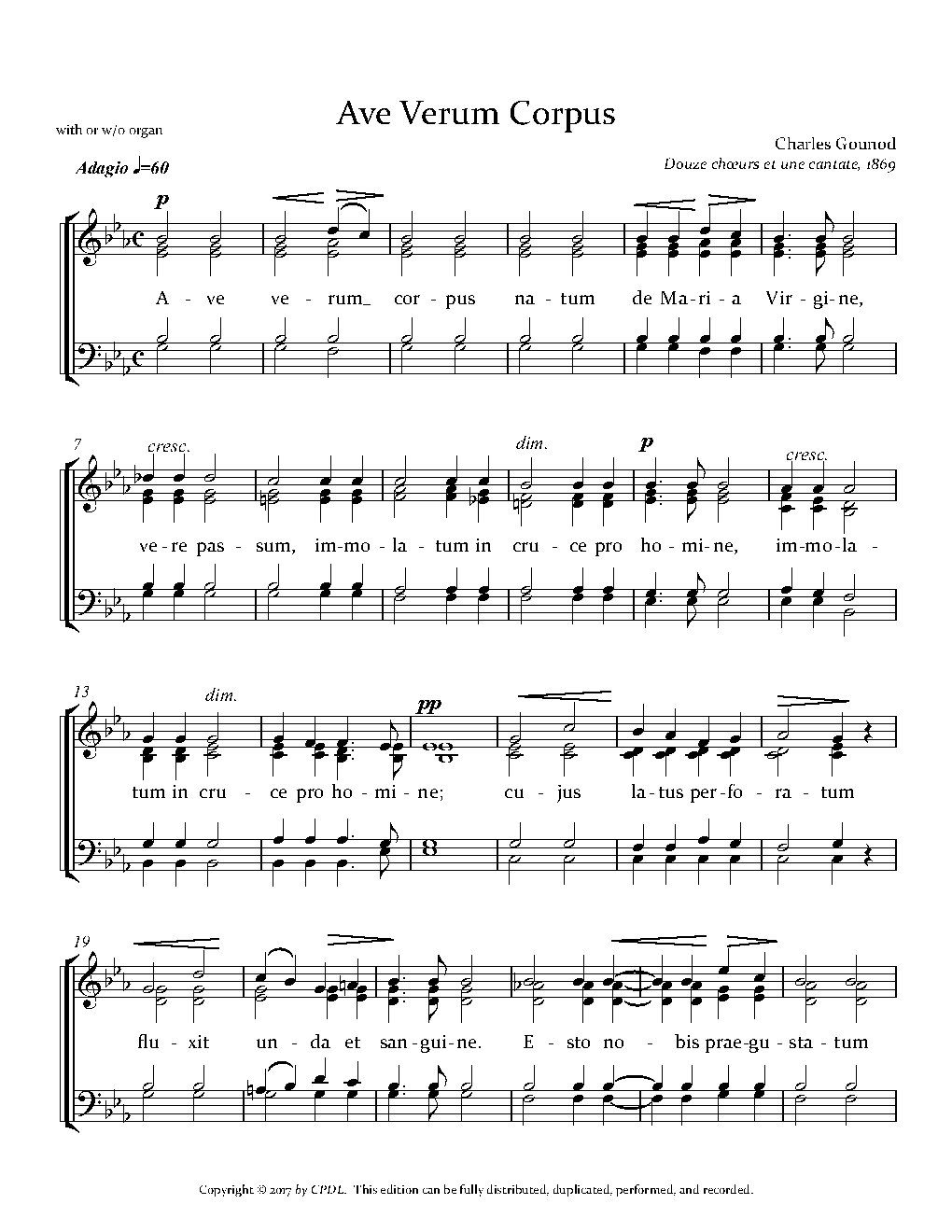 Ave verum IV - Choir Script PDF Thumbnail