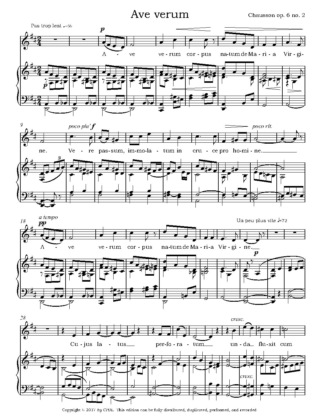 Ave Verum, Op. 6, No. 2