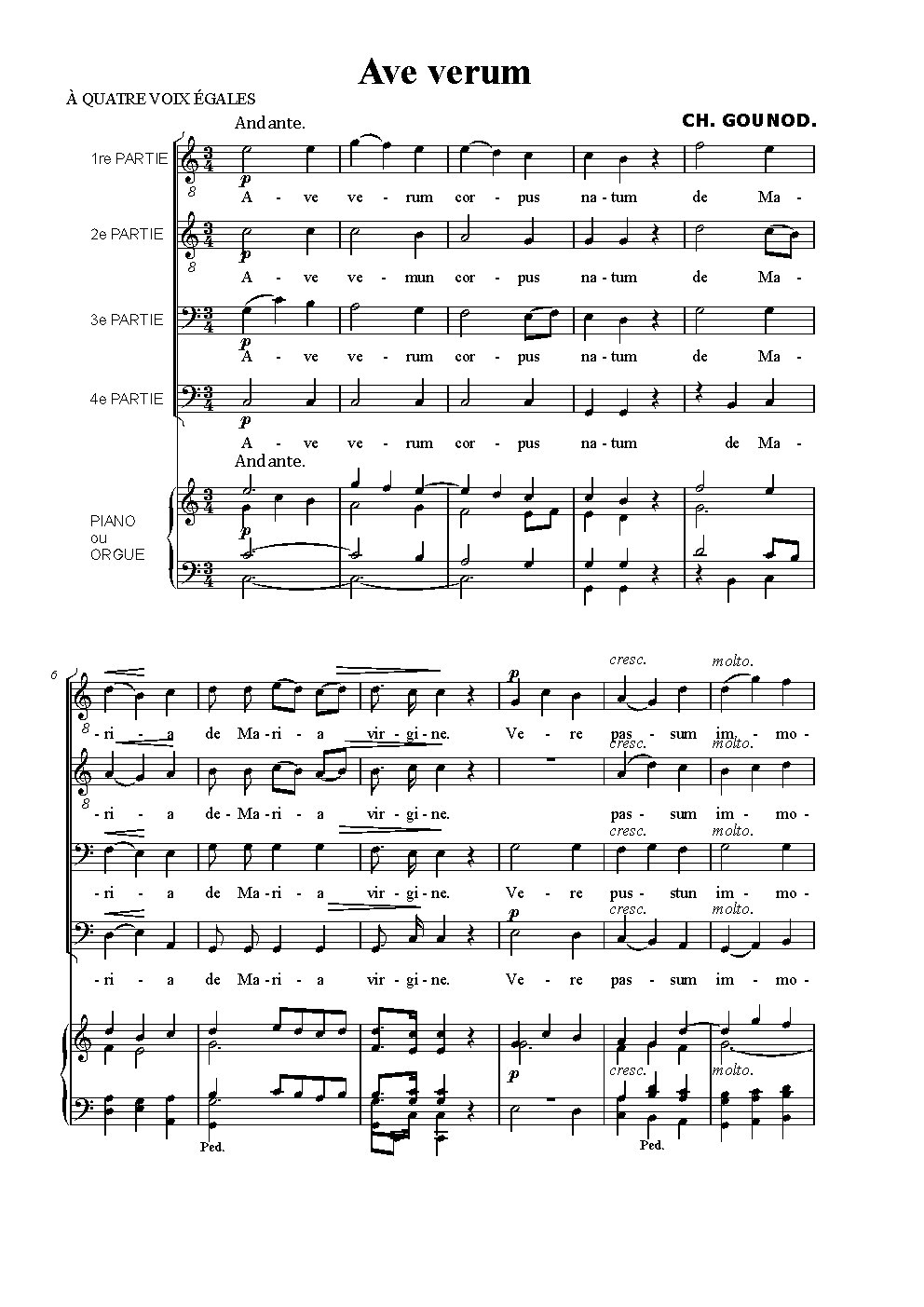 Ave verum, CG 120