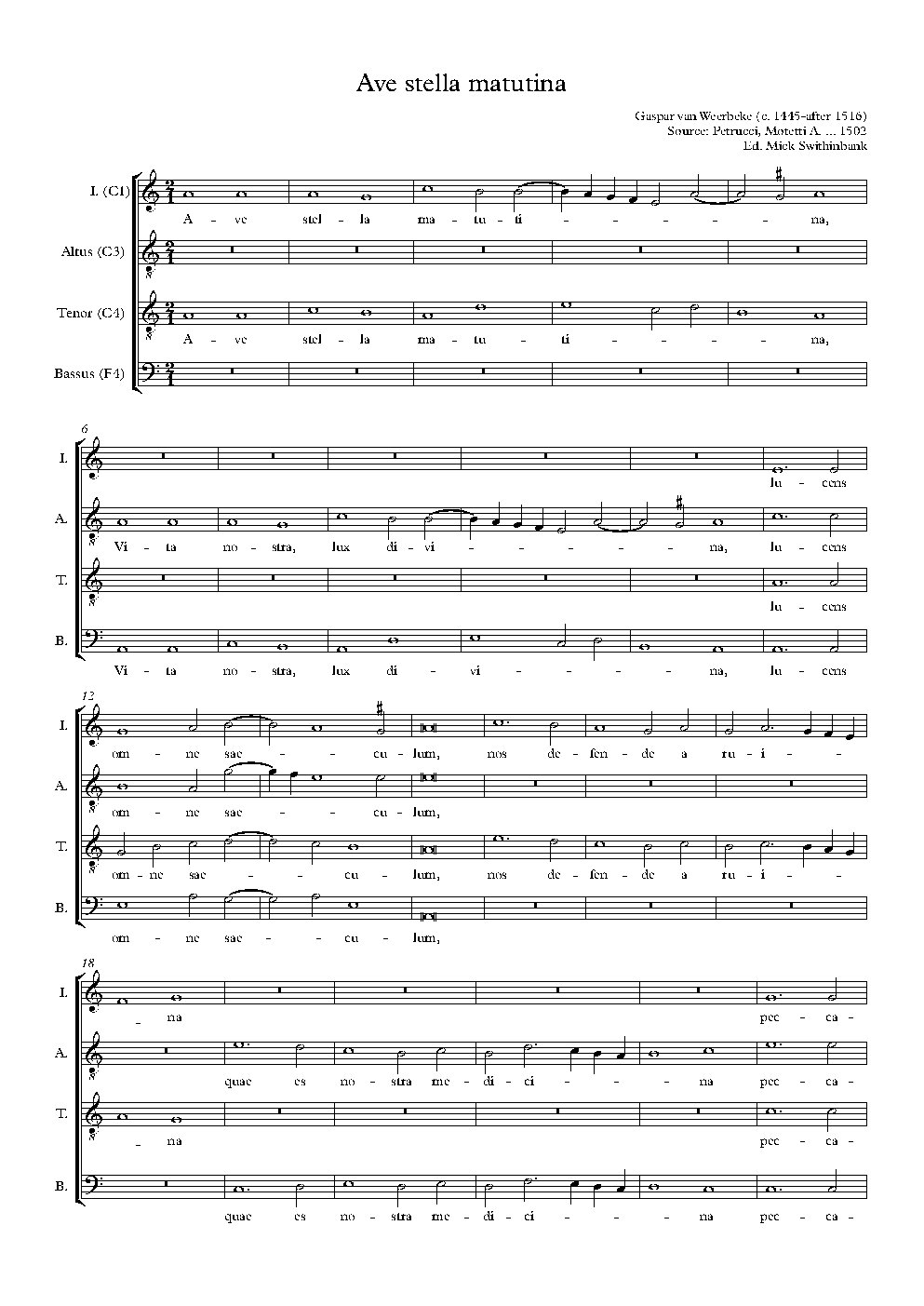 Ave stella matutina - Choir Script PDF Thumbnail