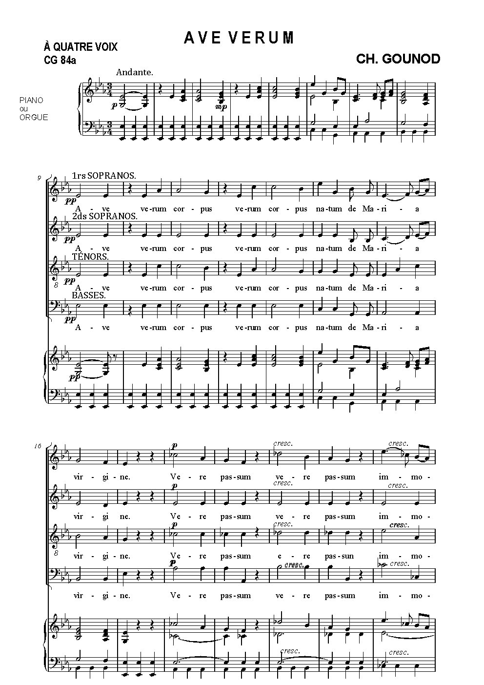 Ave verum, CG 84a