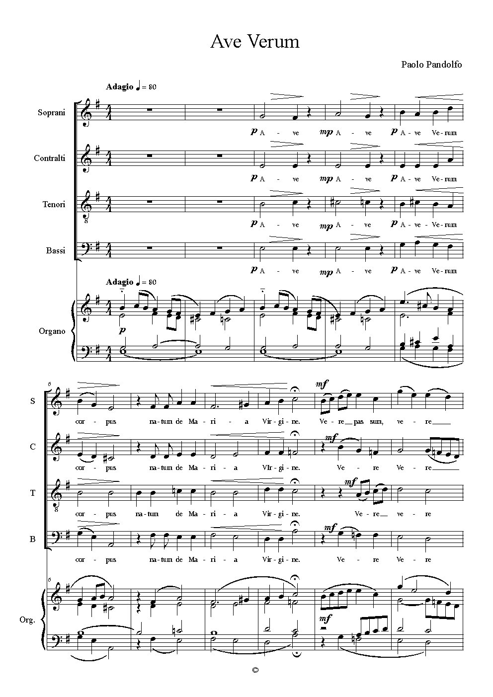 Ave Verum - Choir Script PDF Thumbnail