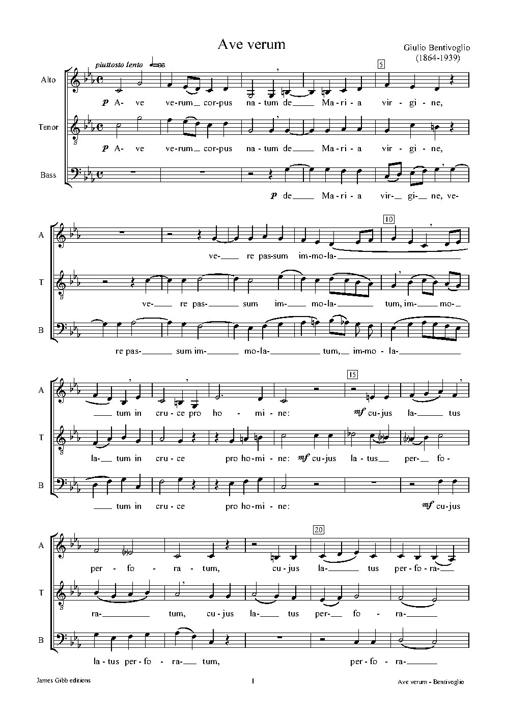 Ave verum - Choir Script PDF Thumbnail