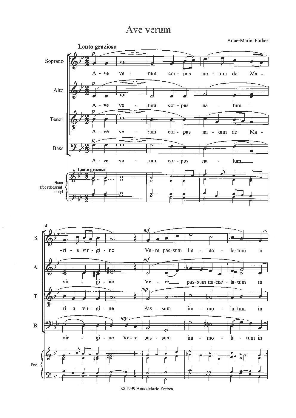 Ave Verum - Choir Script PDF Thumbnail