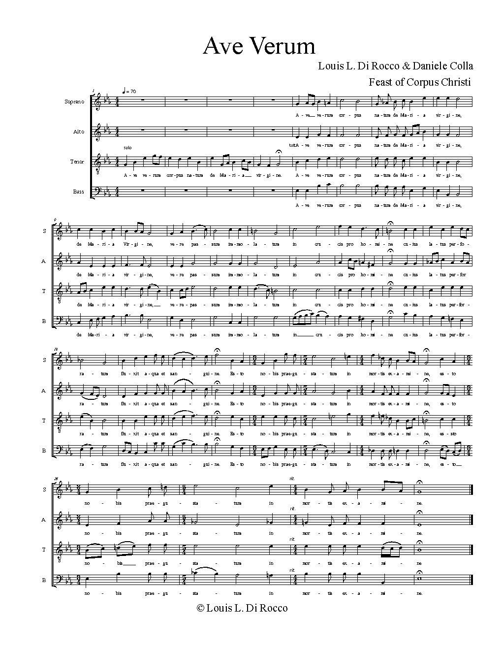 Ave verum - Choir Script PDF Thumbnail