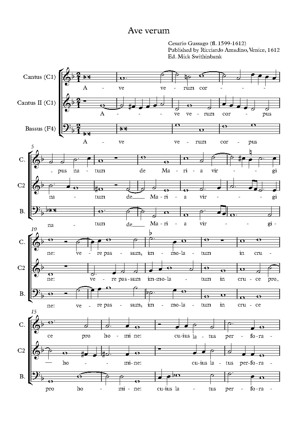 Ave verum - Choir Script PDF Thumbnail