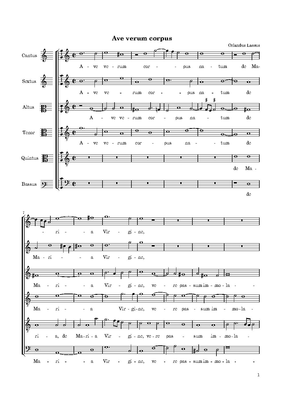 Ave verum corpus - Choir Script PDF Thumbnail
