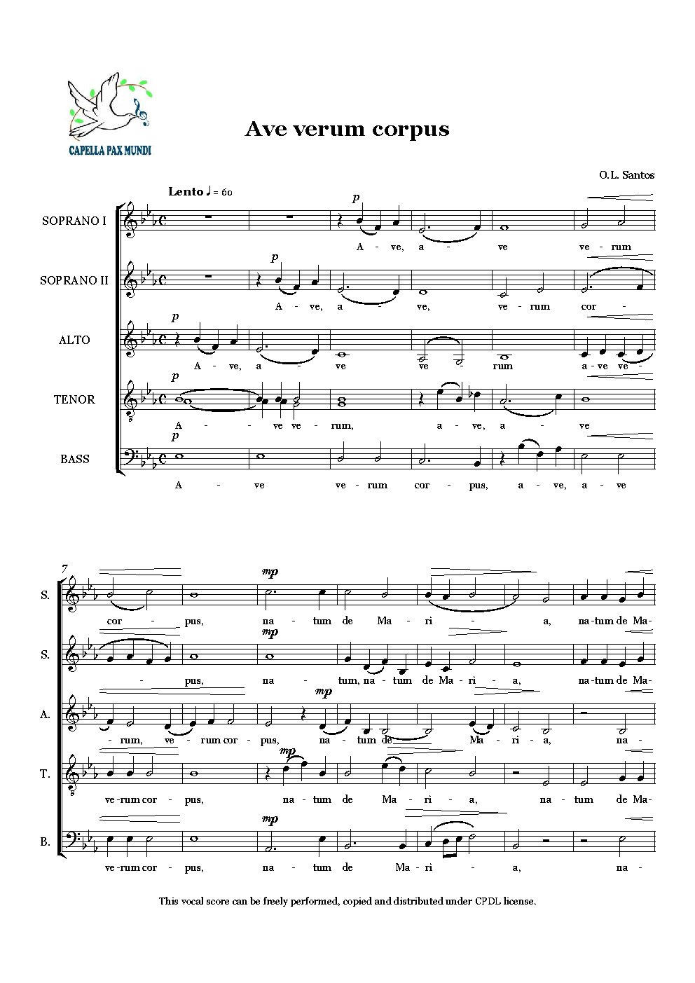 Ave verum corpus - Choir Script PDF Thumbnail
