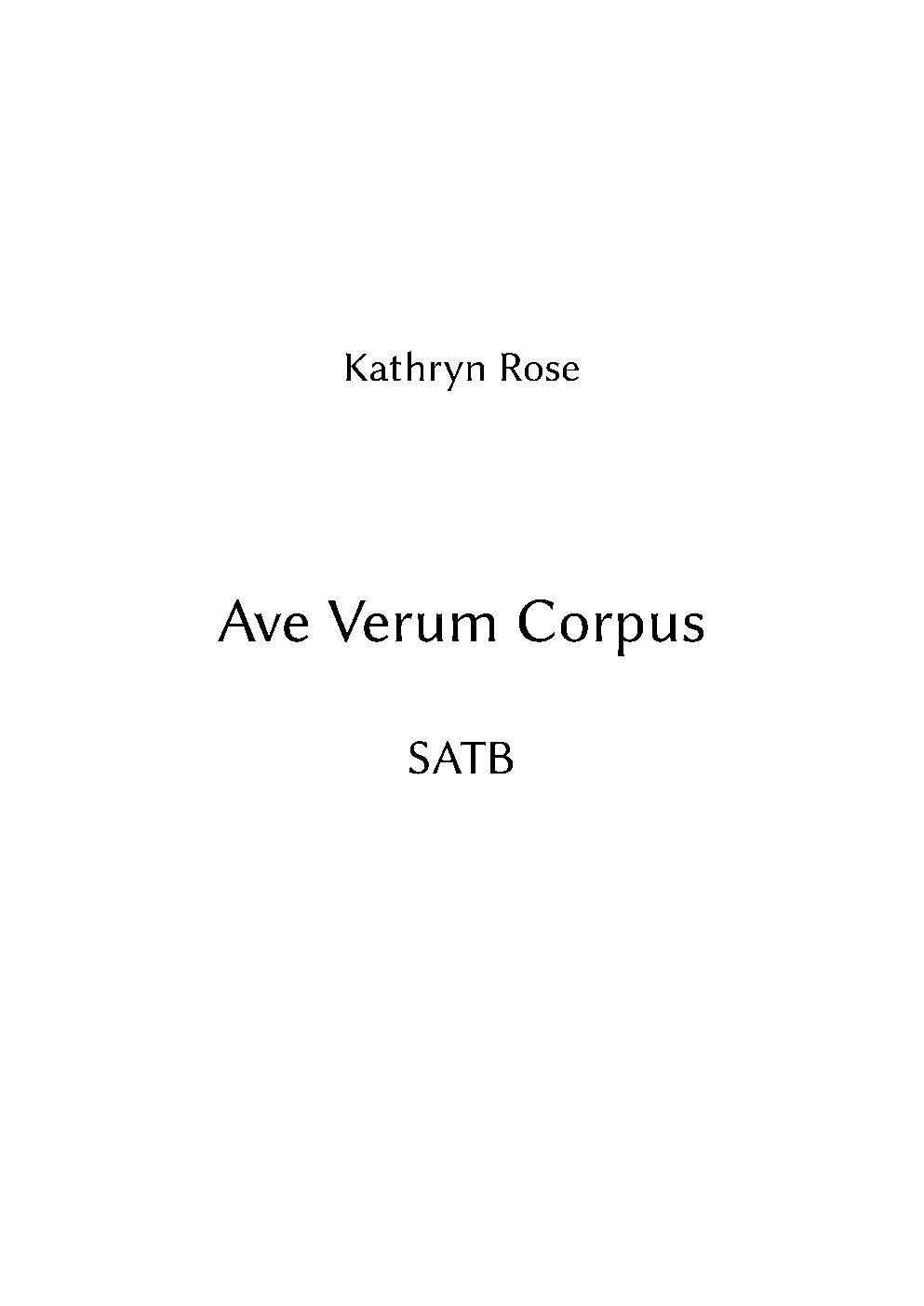 Ave Verum Corpus