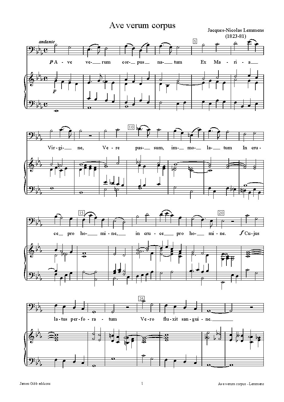 Ave verum corpus - Choir Script PDF Thumbnail