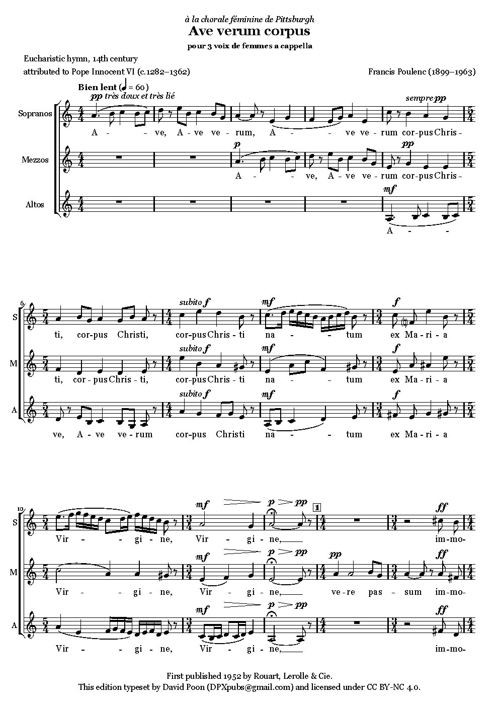 Ave verum corpus - Choir Script PDF Thumbnail