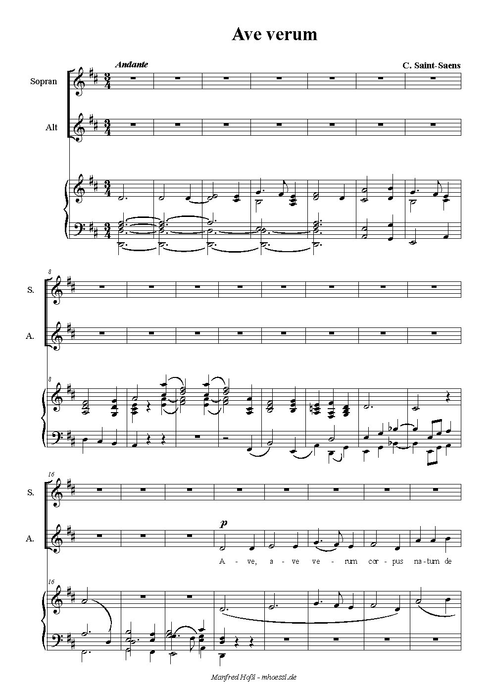 Ave verum in D major