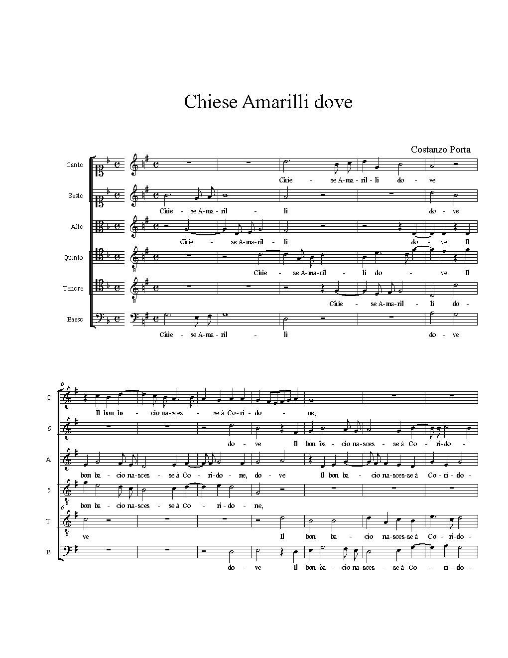 Chiese Amarilli dove