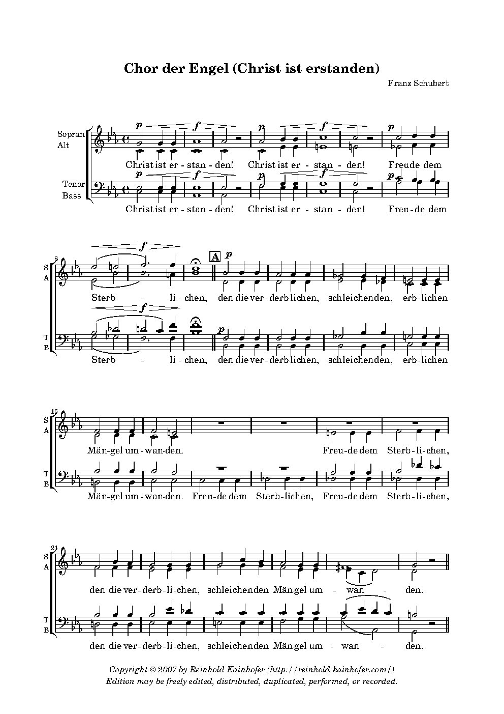 Chor der Engel (D. 440)