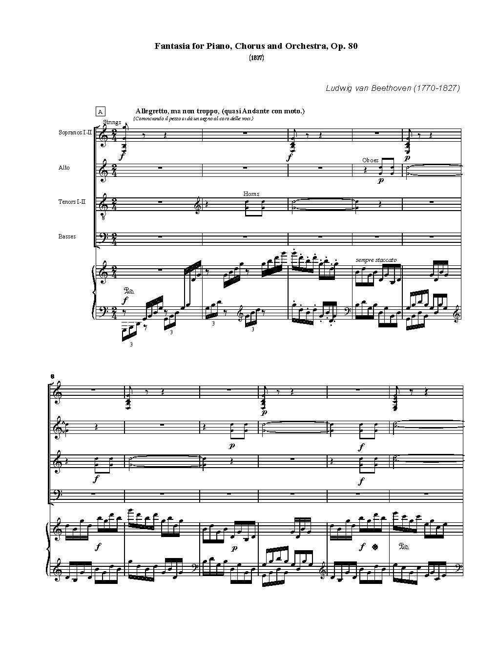 Choral Fantasy, Op. 80 - Choir Script PDF Thumbnail
