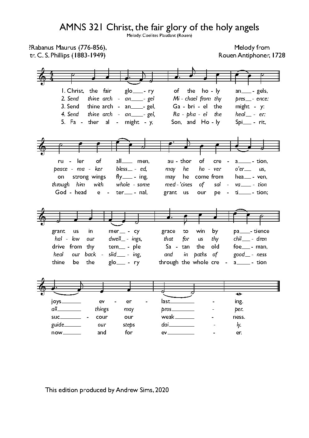 Christ, the fair glory of the holy angels - Choir Script PDF Thumbnail
