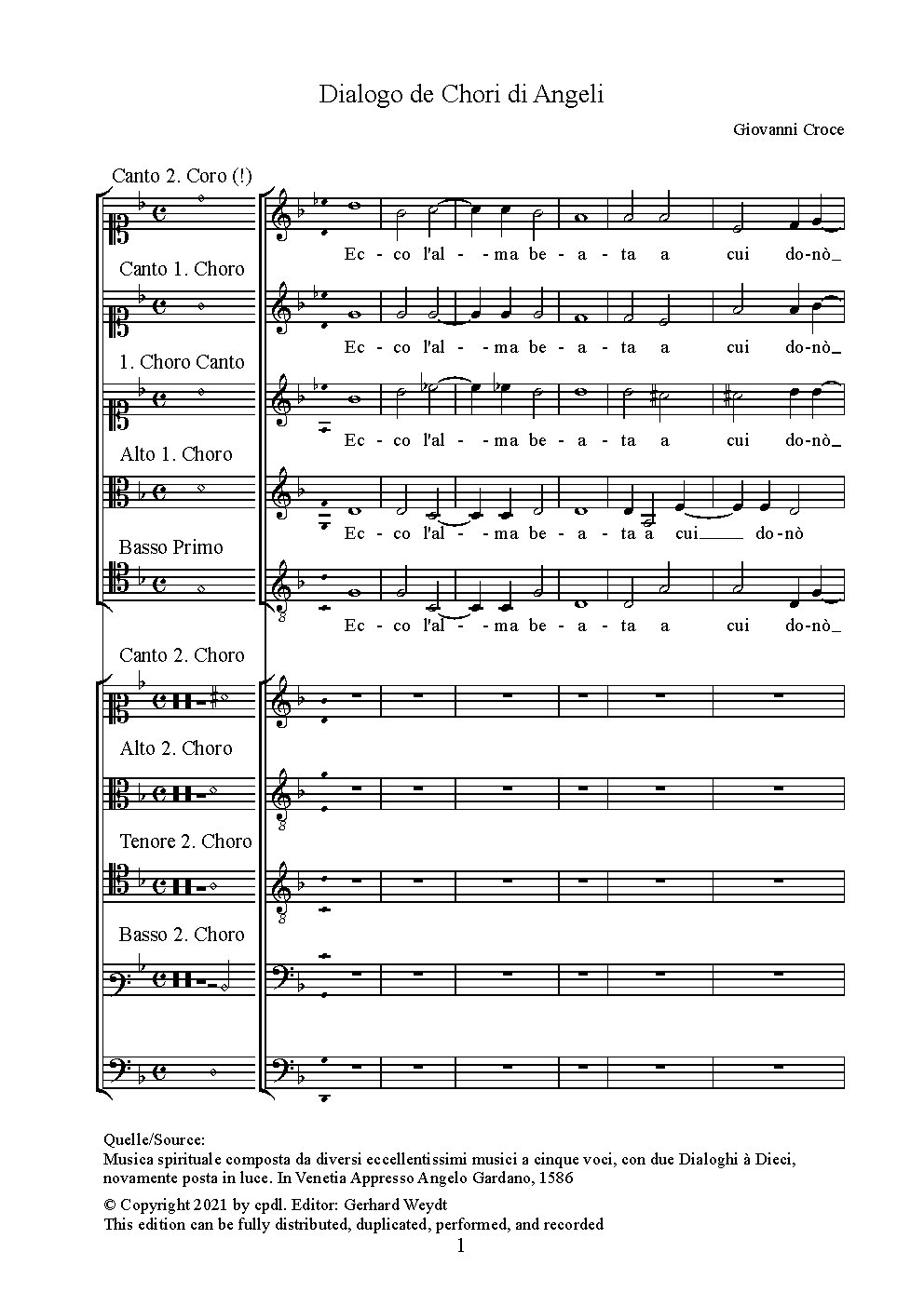 Chori di Angeli - Choir Script PDF Thumbnail
