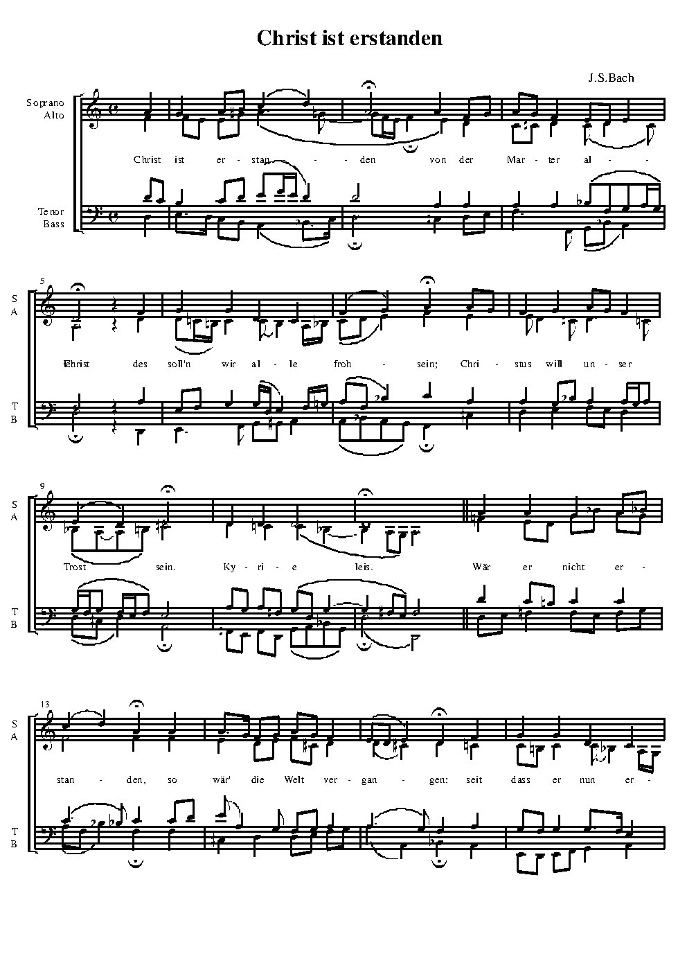 Christ ist erstanden (Chorale)