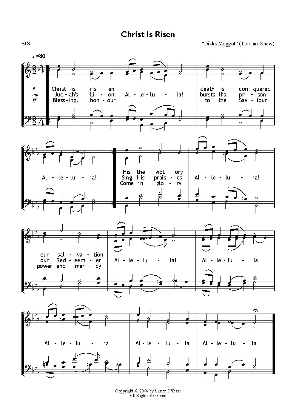 Christ Is Risen - Choir Script PDF Thumbnail