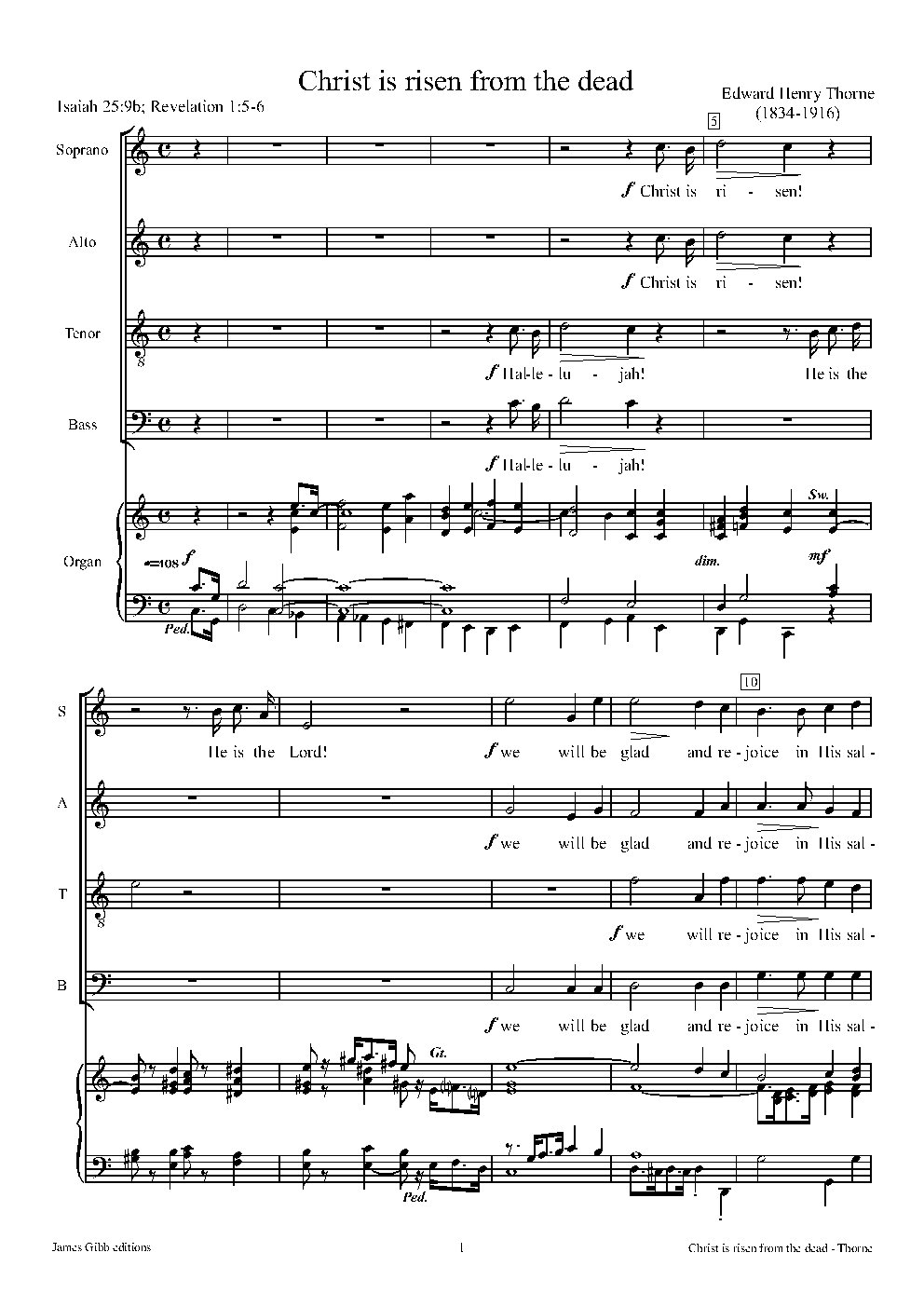 Christ is risen from the dead - Choir Script PDF Thumbnail