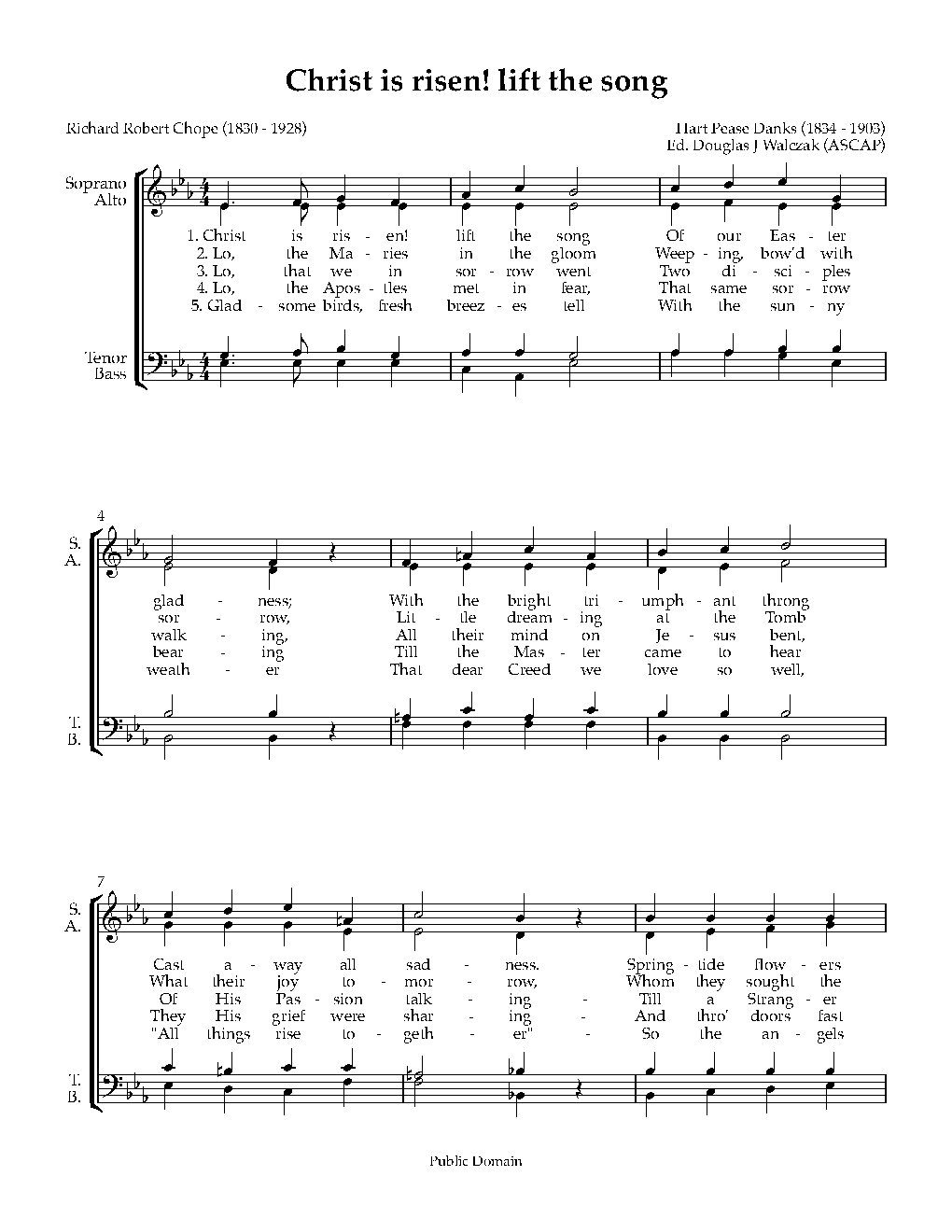 Christ is risen! lift the song