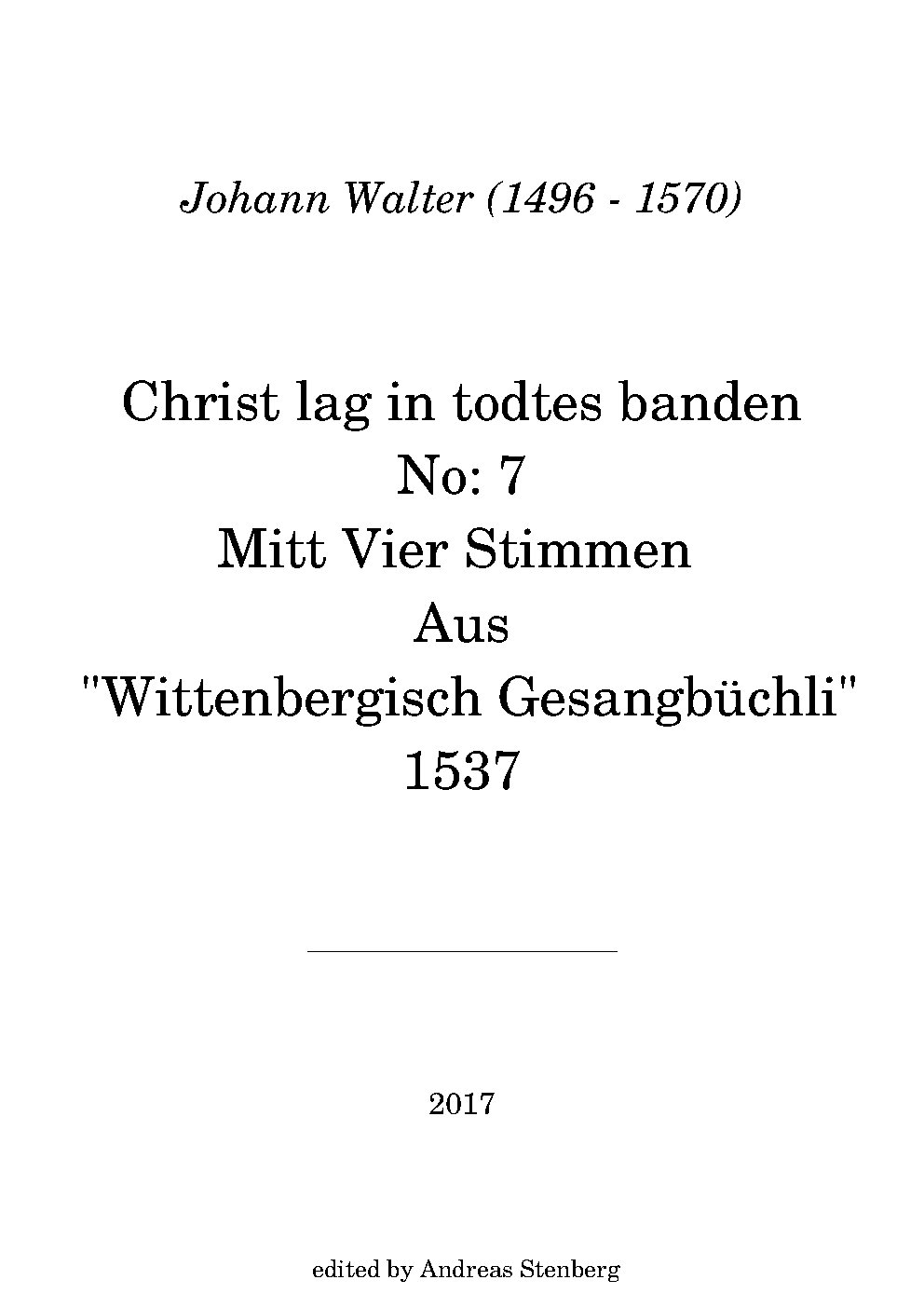Christ lag in Todesbanden - Choir Script PDF Thumbnail