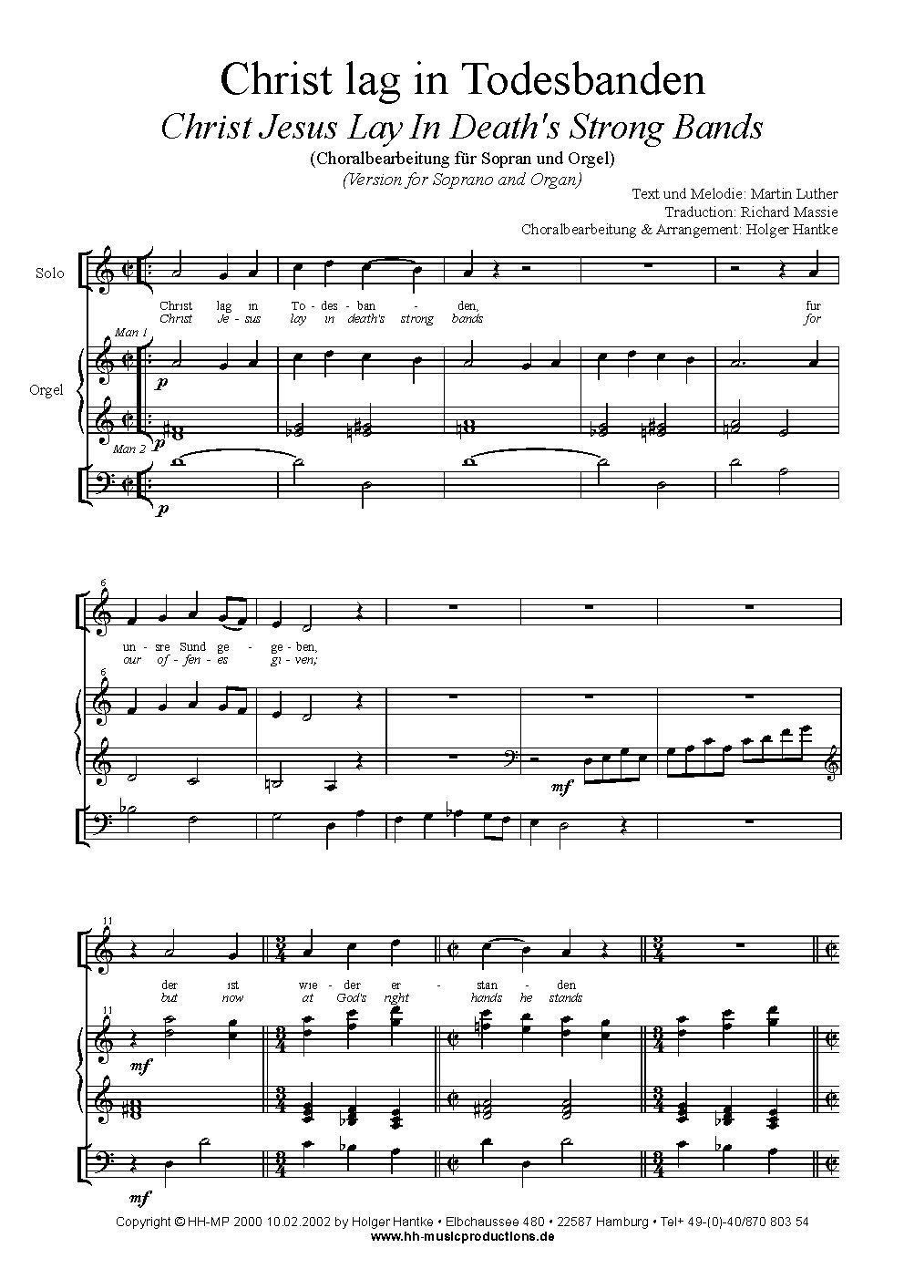 Christ lag in Todesbanden - Choir Script PDF Thumbnail