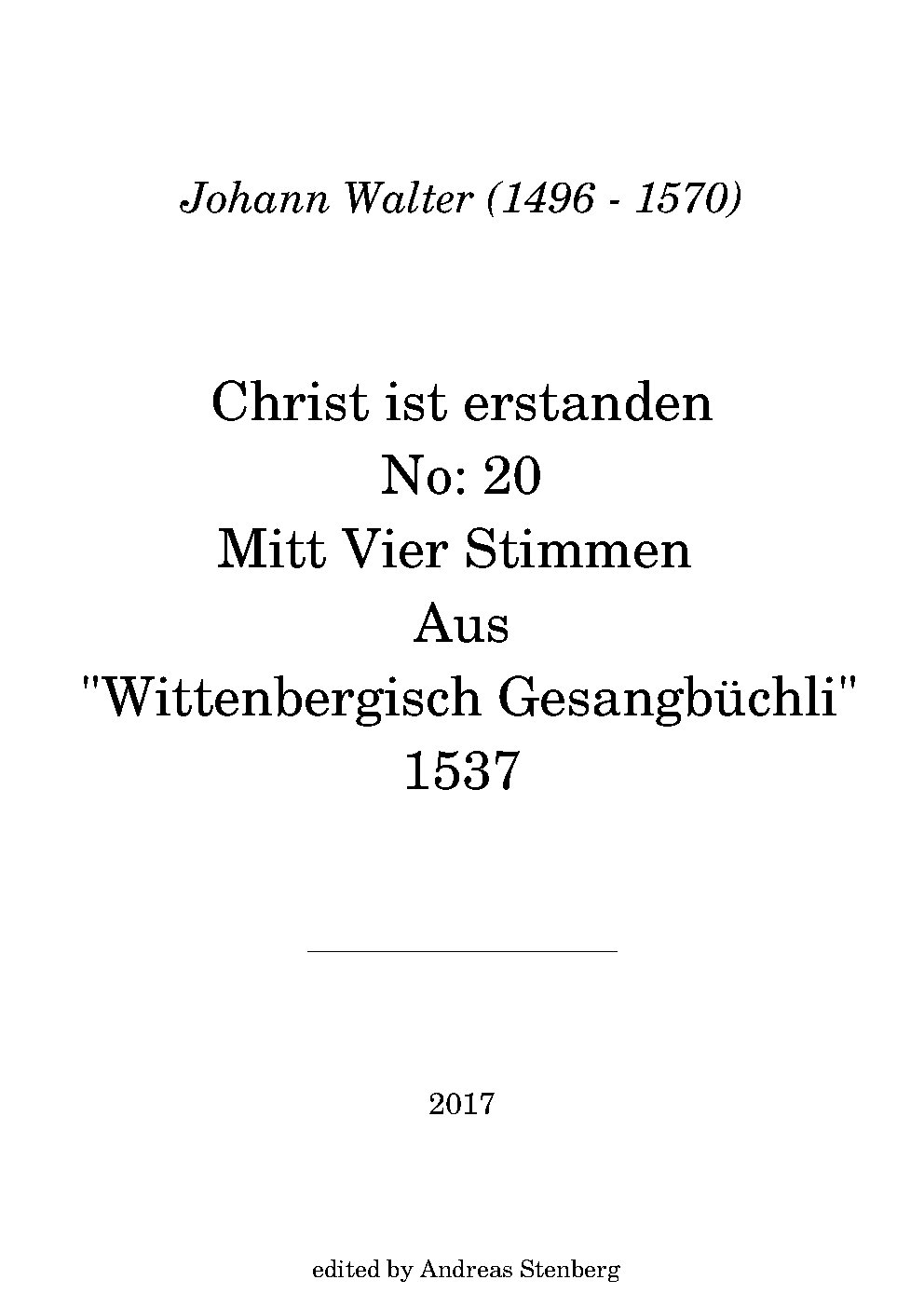 Christ ist erstanden - Choir Script PDF Thumbnail