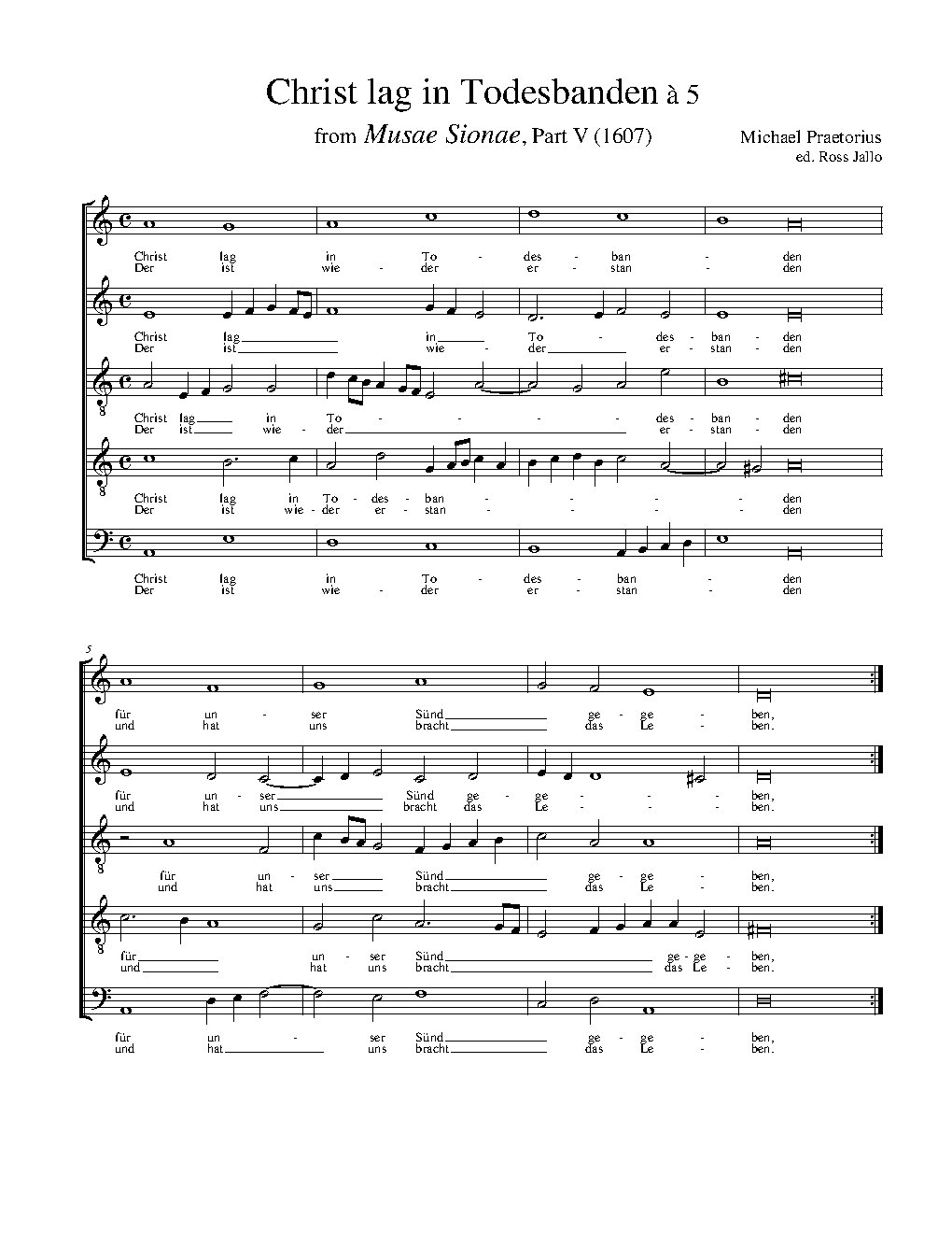 Christ lag in Todesbanden - Choir Script PDF Thumbnail