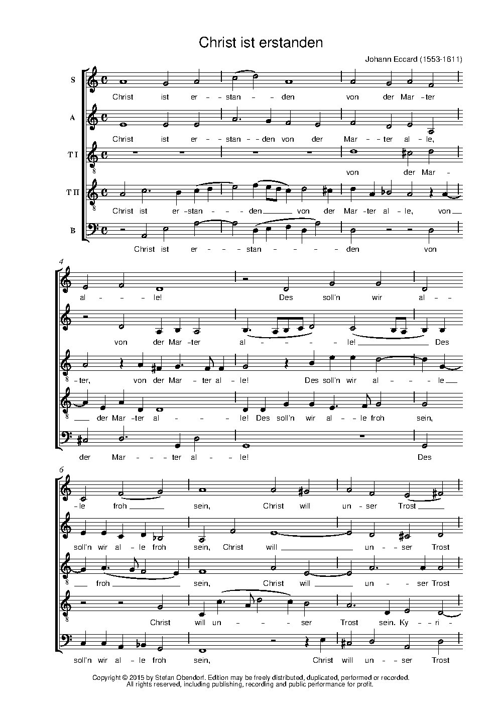 Christ ist erstanden - Choir Script PDF Thumbnail