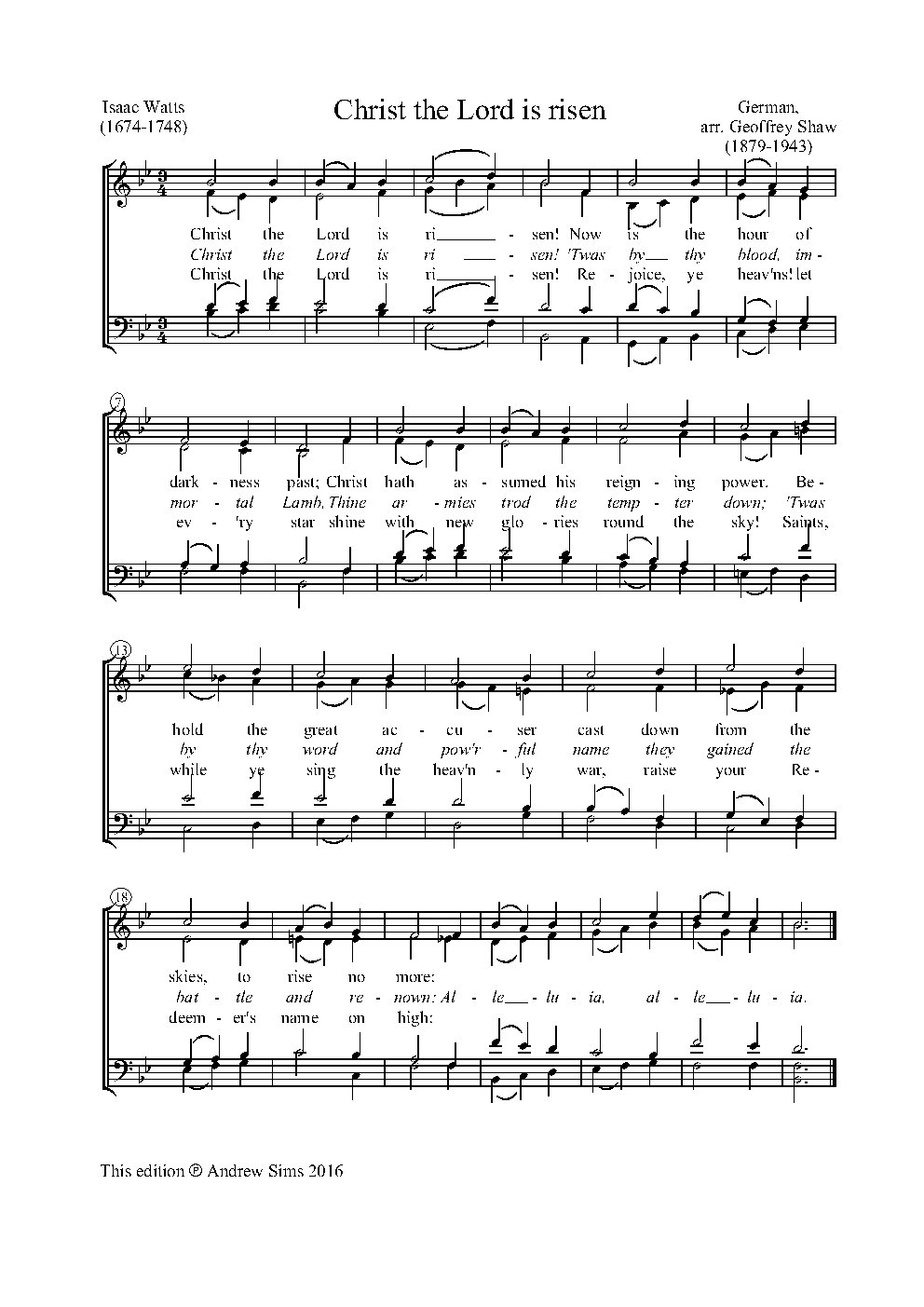 Christ the Lord is risen