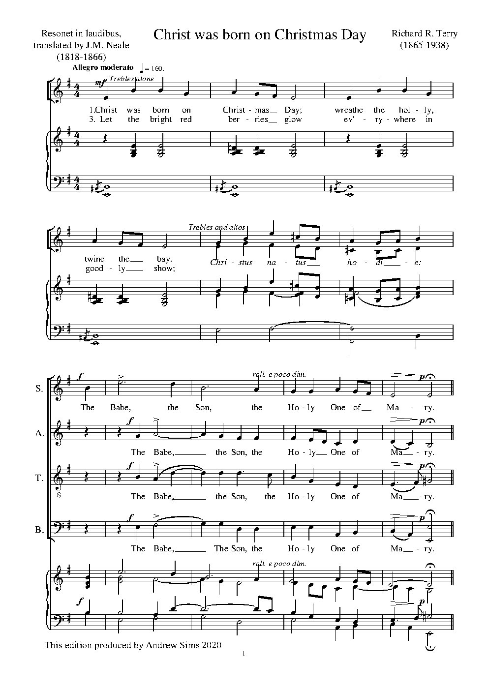 Christ was born on Christmas Day - Choir Script PDF Thumbnail