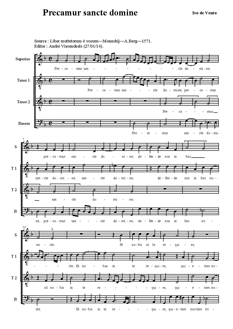 Christe qui lux es et dies - Choir Script PDF Thumbnail