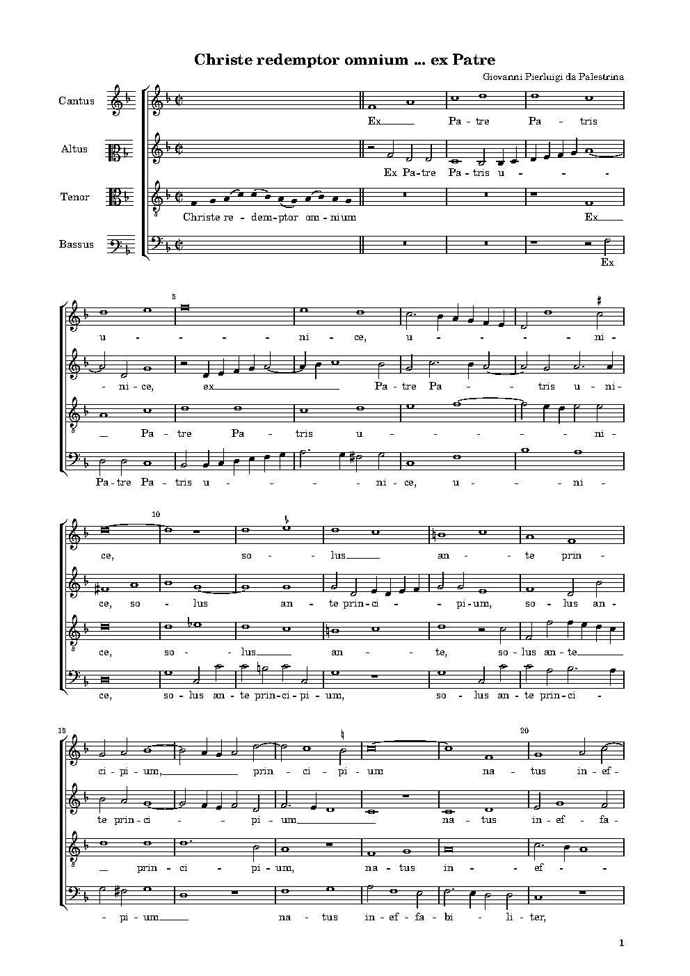 Christe redemptor omnium … ex Patre - Choir Script PDF Thumbnail