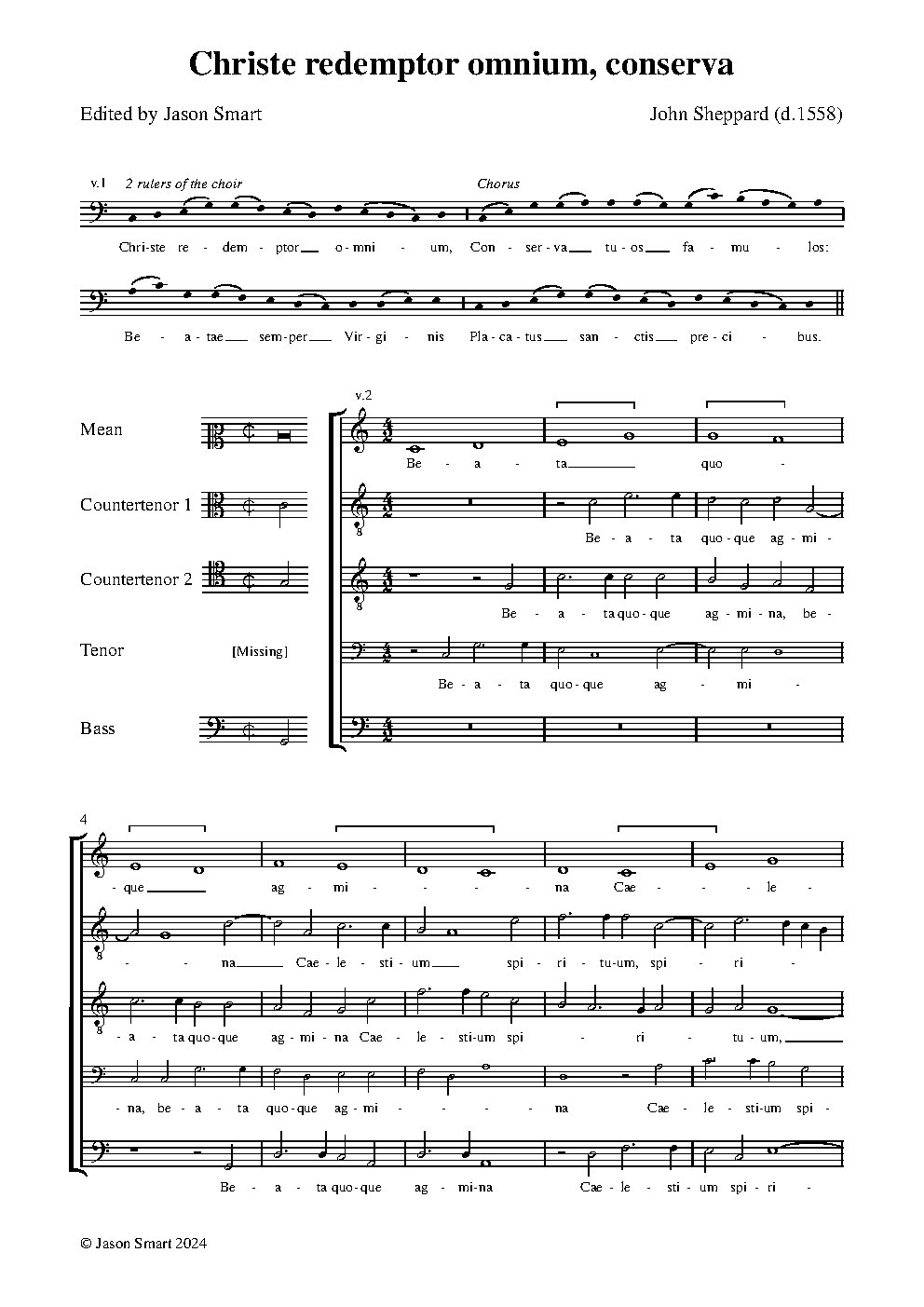 Christe redemptor omnium - Choir Script PDF Thumbnail