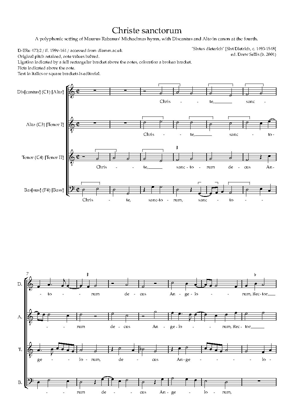 Christe sanctorum - Choir Script PDF Thumbnail