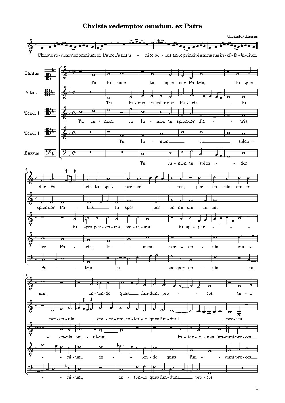 Christe Redemptor omnium, ex Patre - Choir Script PDF Thumbnail